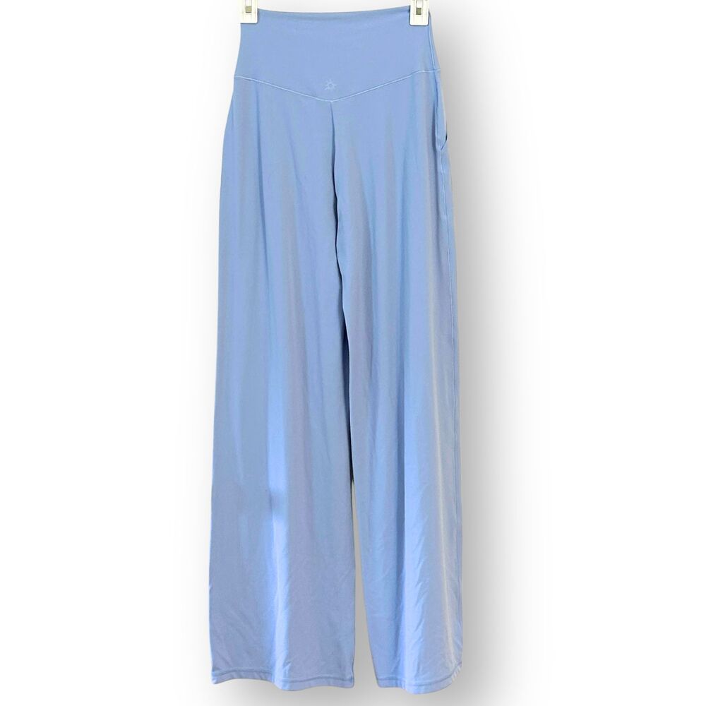 Offline Aerie Real Me Xtra Wide Leg Hi-Rise Leggings Light Blue Small